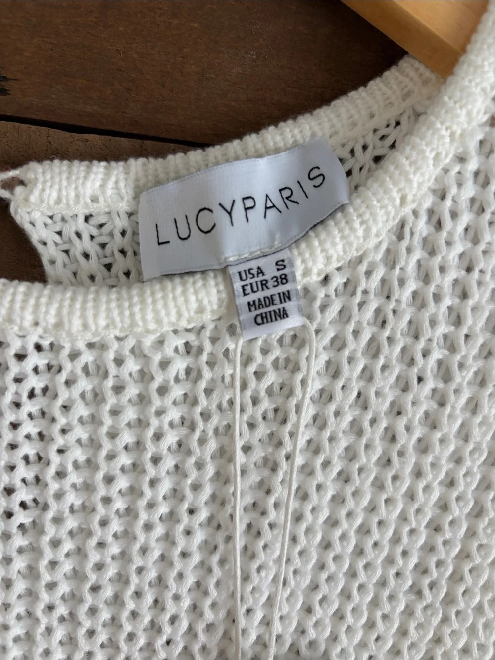 Lucy Paris Cream Knit Sleeveless Sweater Tank - Picture 3 of 4